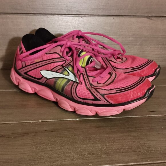 Brooks PureFlow Women Pink Running Shoes Size 6 - Picture 1 of 13